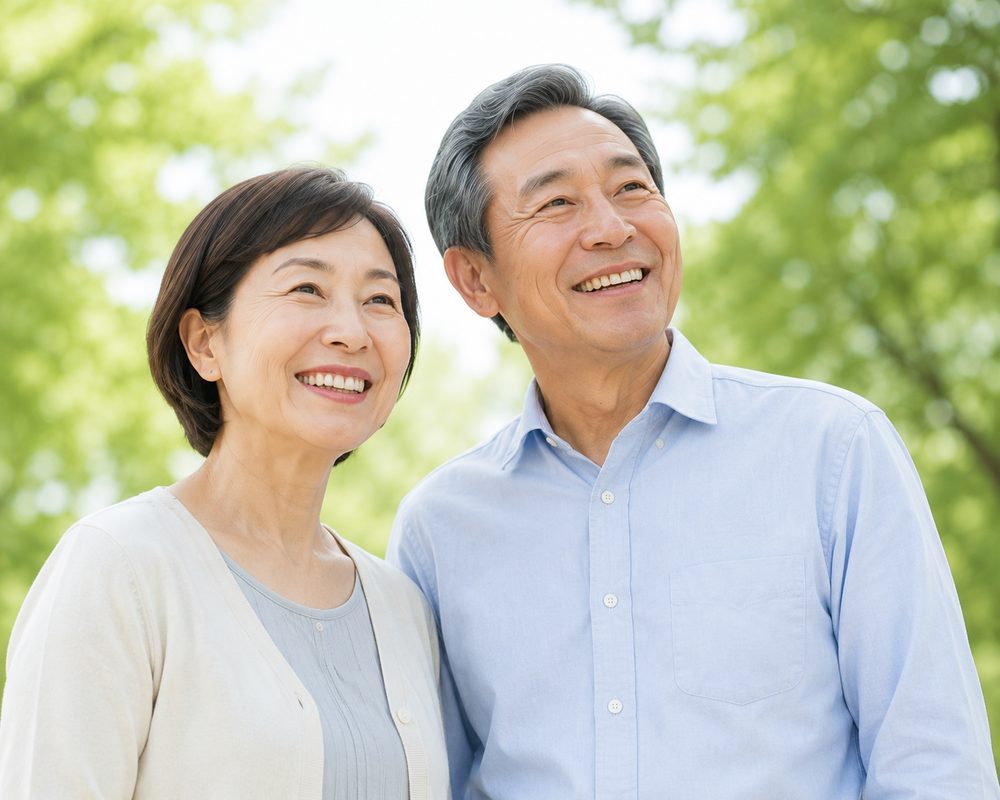 インプラント治療で自分の歯のように噛める毎日を取り戻し、笑顔で過ごすご夫婦